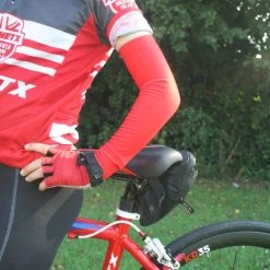 Kidsracing Kids Arm Warmers Plain - Winter Cycling, Cyclocross, Triathlon Slip-On Sleeves