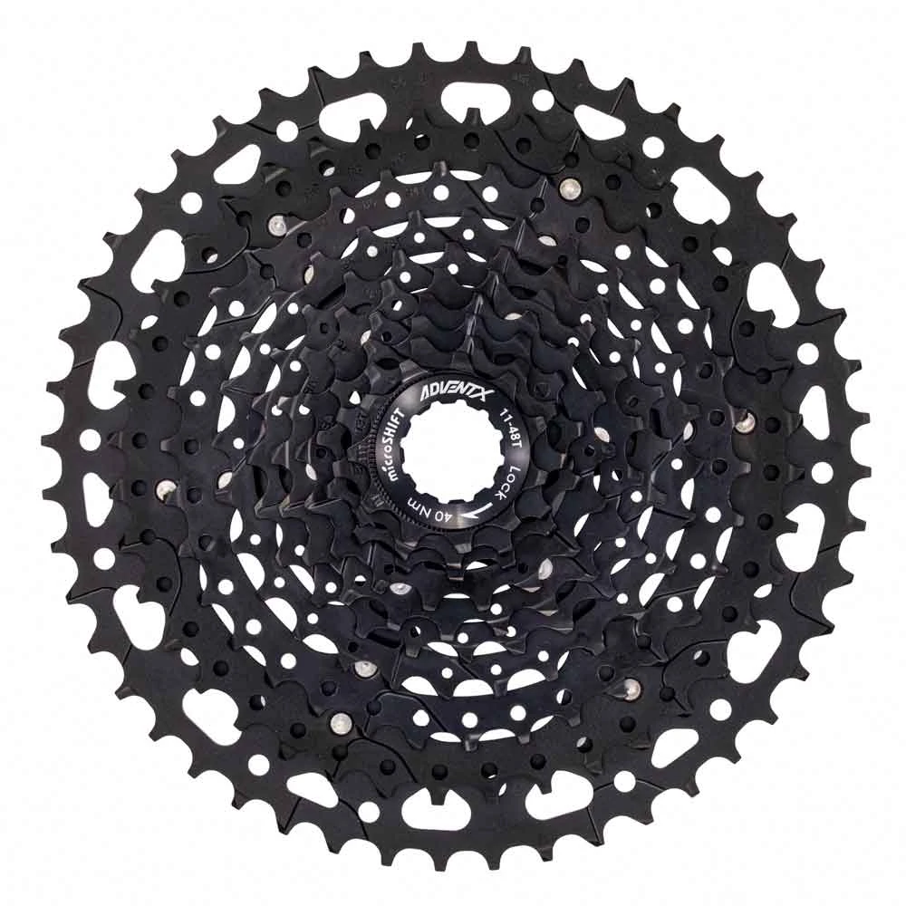 Microshift ADVENT X 11-48T 10-Speed Cassette With Alloy Spider (CS-G104 11-48T) 1 Microshift ADVENT X 11-48T 10-Speed Cassette With Alloy Spider (CS-G104 11-48T)